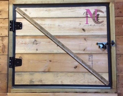 Custom horse stall window