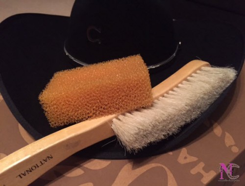 cleaning cowboy hat