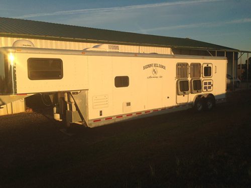 Adam living quarter horse trailer