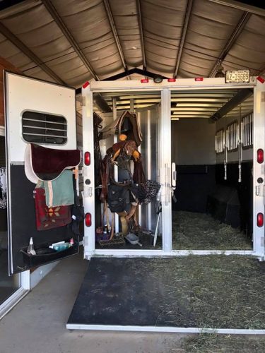 Adam living quarter horse trailer