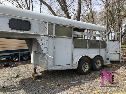 Sanded Down Horse Trailer