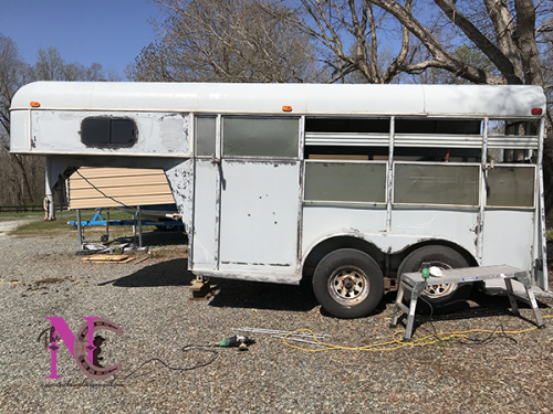 Sanded Down Horse Trailer